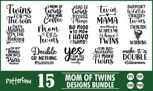 Mom of Twins SVG: Graphics for Crafts & Content