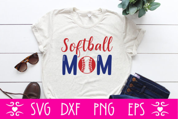 Softball Mom SVG Cut File for Crafts and Graphics
